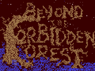 Beyond the Forbidden Forest title screen for Commodore 64